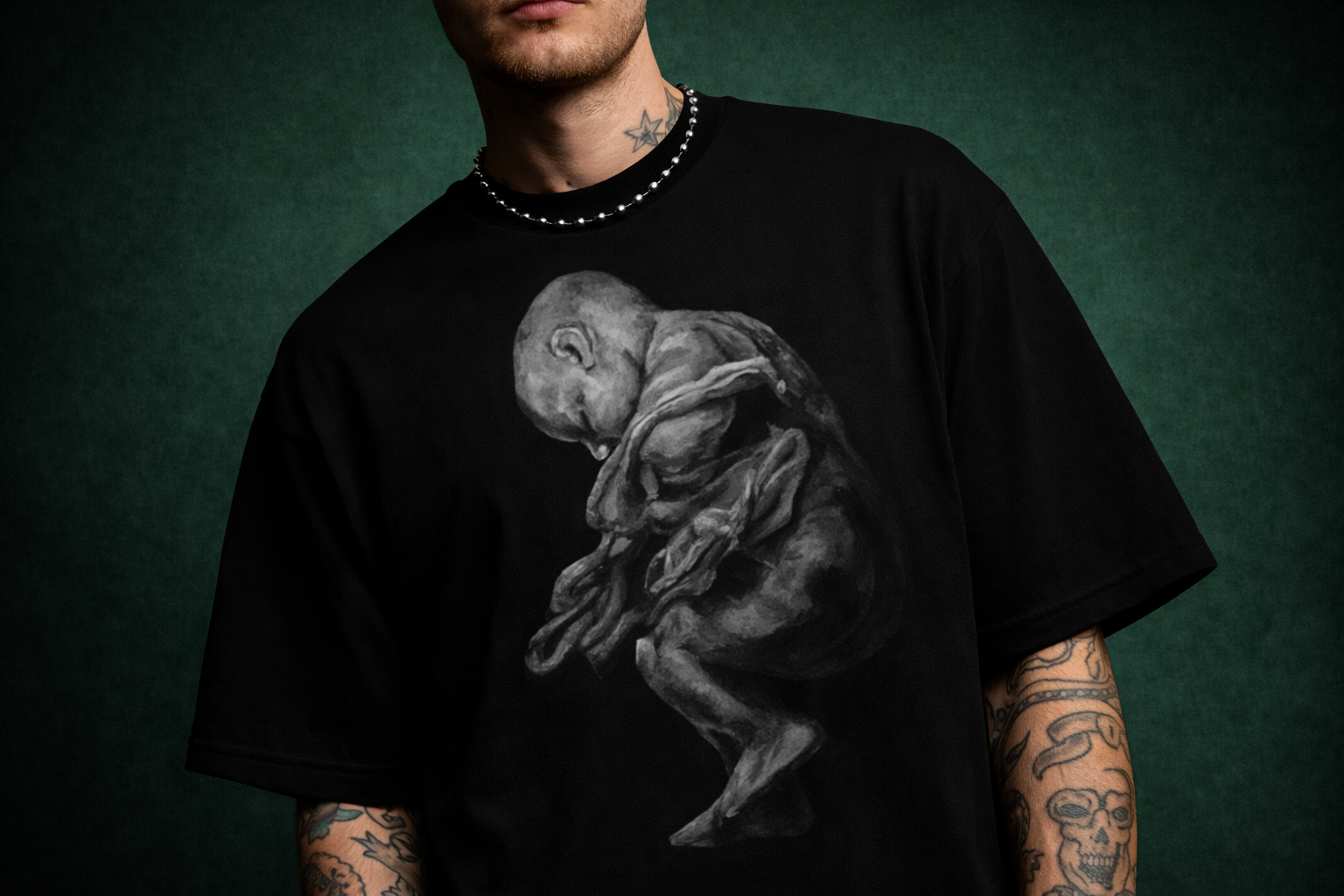 Camiseta entre útero y tumba